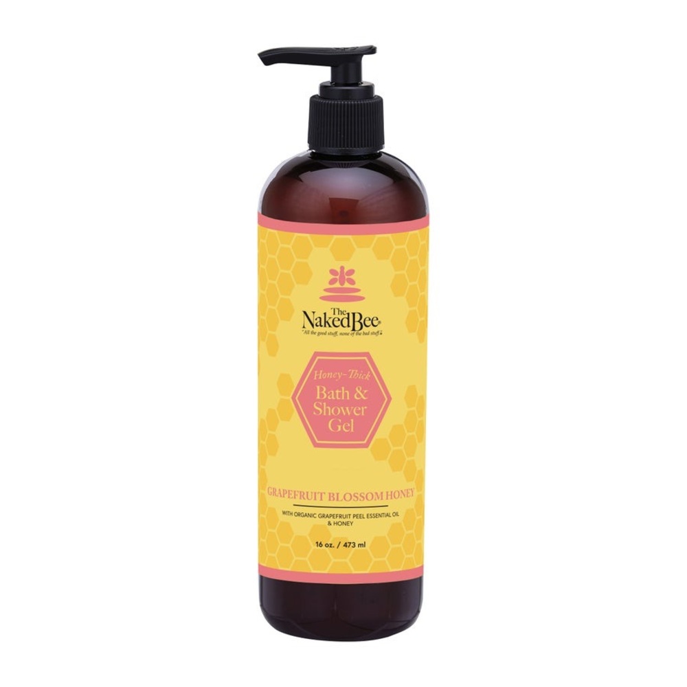 New The Naked Bee 16 oz Bath & Shower Gel Grapefruit Blossom Honey
